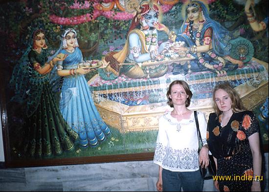ISCON temple inside 