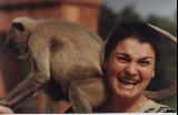 With Sikandera monkey